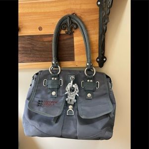 George Gina & Lucy GGL multi-pocket grey canvas mini tote bag